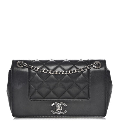 Chanel Sheepskin Quilted Small Vintage Mademoiselle Flap Black 1 of 7