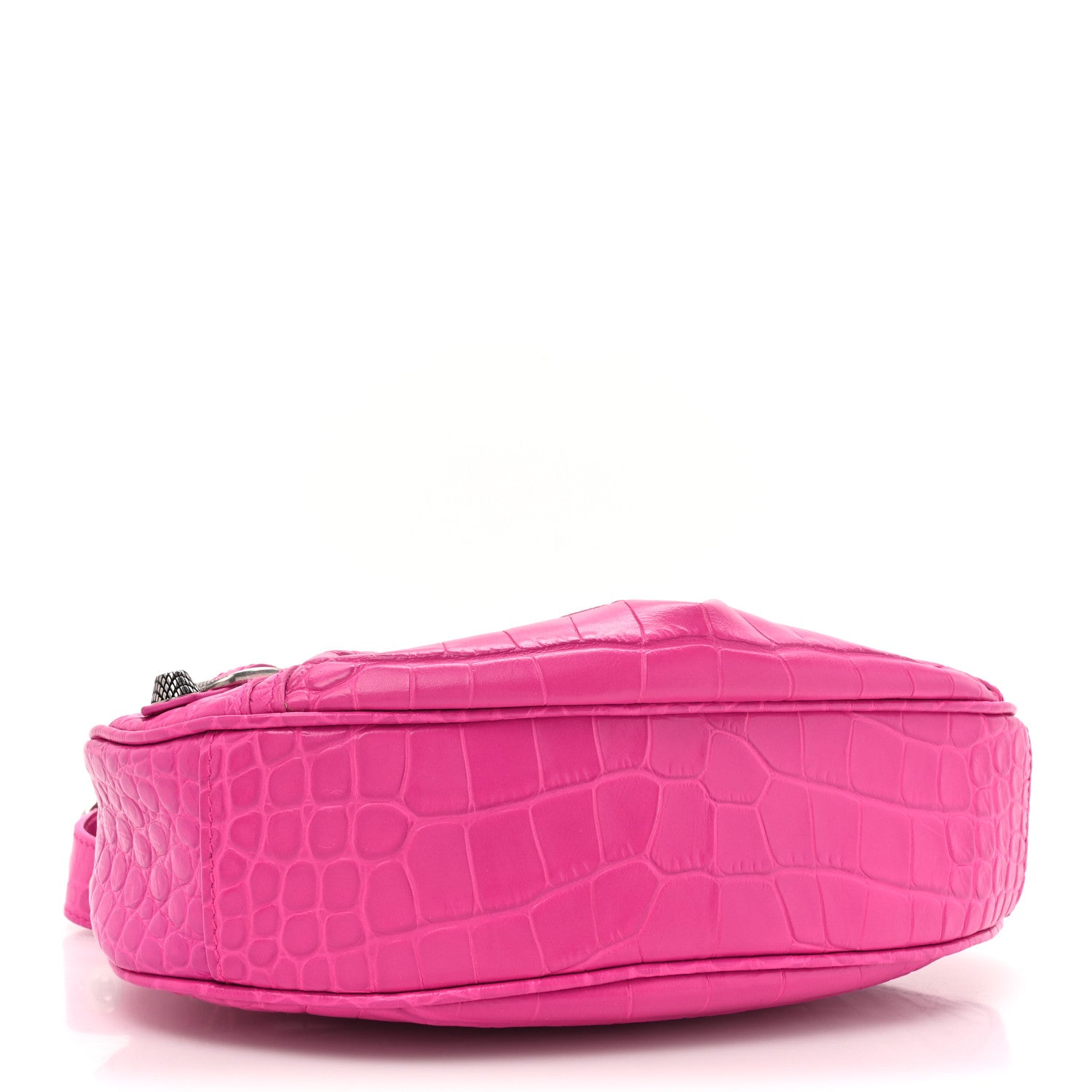 Balenciaga Extra Supple Calfskin Crocodile Embossed XS Le Cagole Shoulder Bag Violet Fuxia 6 of 13
