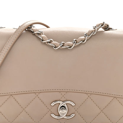 Chanel Calfskin Small Tramezzo Flap Beige 8 of 13
