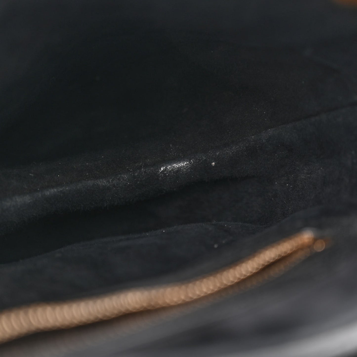 CHRISTIAN DIOR Grained Calfskin Saddle Bag With Strap Black