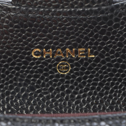 Chanel Caviar Quilted Flap Card Holder Wallet Black 6 of 8