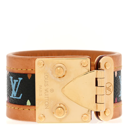 Louis Vuitton Monogram Multicolor M Lock Bracelet Black 1 of 7