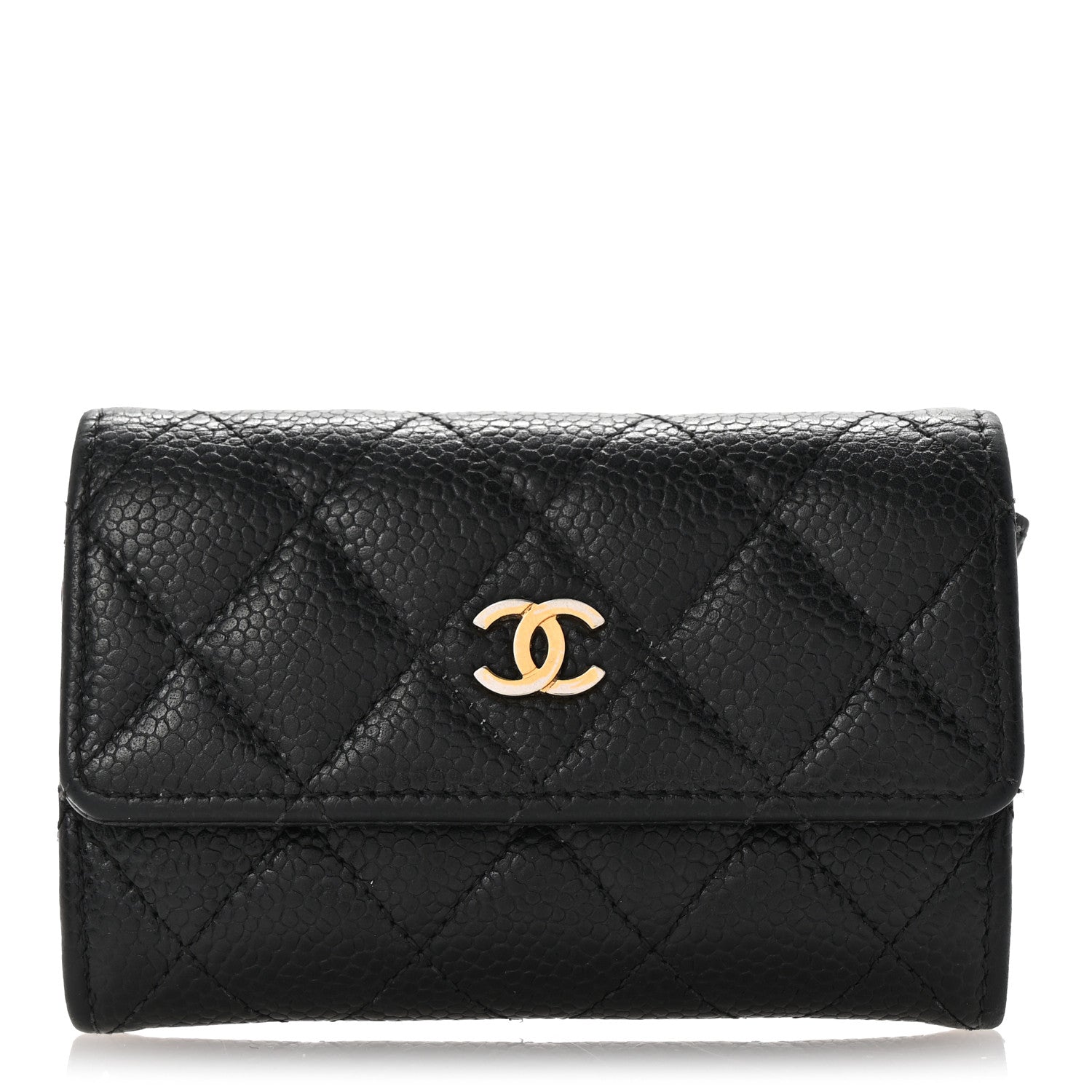 Chanel Caviar Quilted Flap Card Holder Black 1 of 10