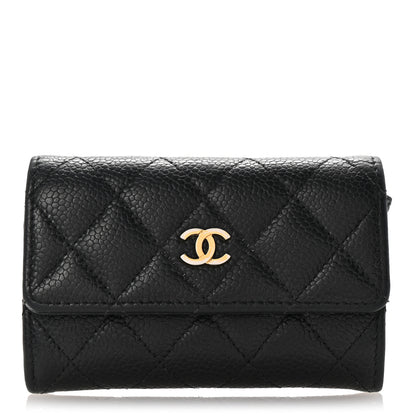 Chanel Caviar Quilted Flap Card Holder Black 1 of 10