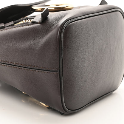 Chloe Suede Calfskin Mini Faye Backpack Carbon Brown 9 of 10