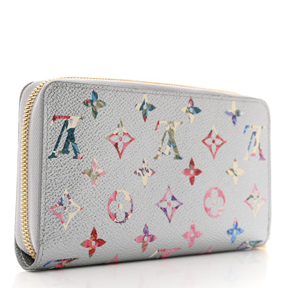 Louis Vuitton Metallic Monogram LV Garden Zippy Wallet Silver 3 of 6