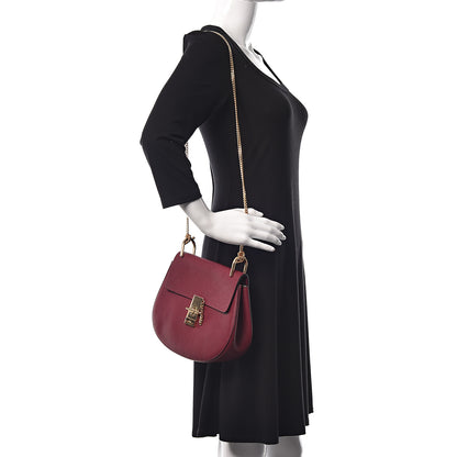 Chloe Grained Lambskin Drew Shoulder Bag Wine Purple 2 of 8