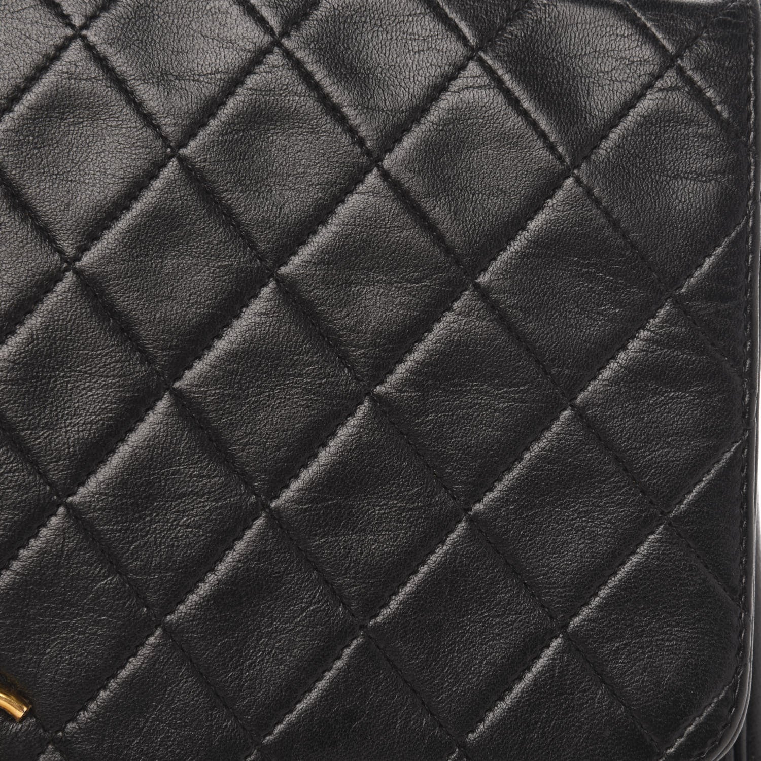 Chanel Lambskin Quilted Medium Single Flap Black 10 of 14