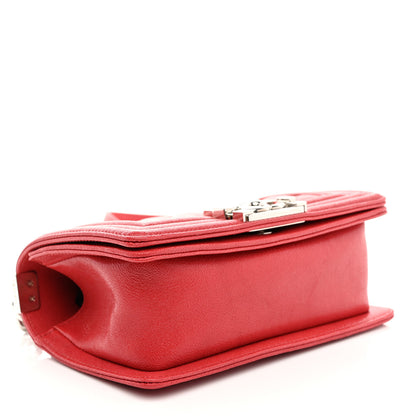 Chanel Caviar Quilted Small Boy Flap Dark Red 4 of 10