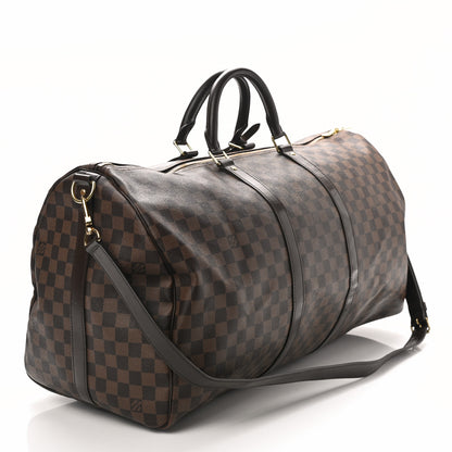 Louis Vuitton Damier Ebene Keepall Bandouliere 55 3 of 11