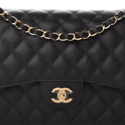 Chanel Caviar Quilted Jumbo Double Flap Black 8 of 11