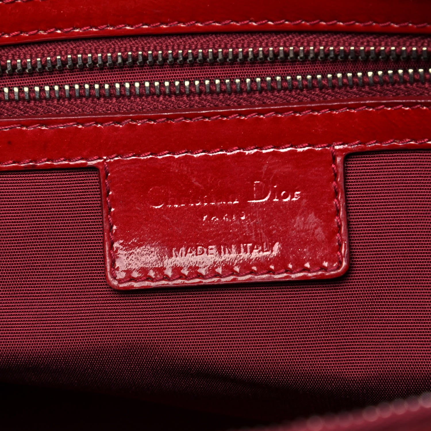 Christian Dior Patent Cannage Large Dior Soft Shopping Tote Red 8 of 9
