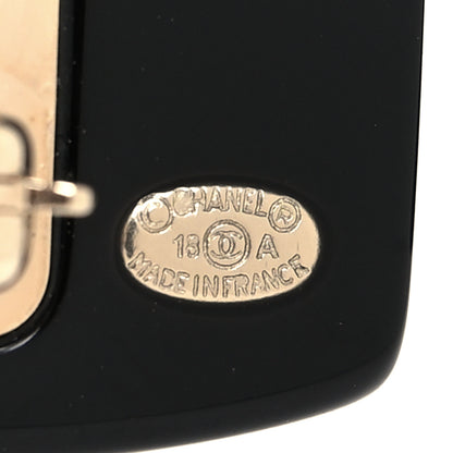 Chanel Resin Sweater CC Brooch Black White 4 of 4