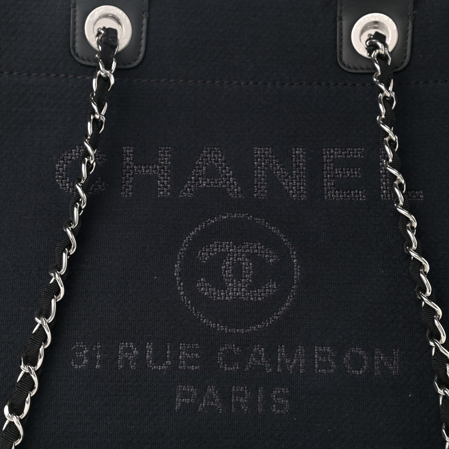 Chanel Mixed Fibers Medium Deauville Tote Black 8 of 12