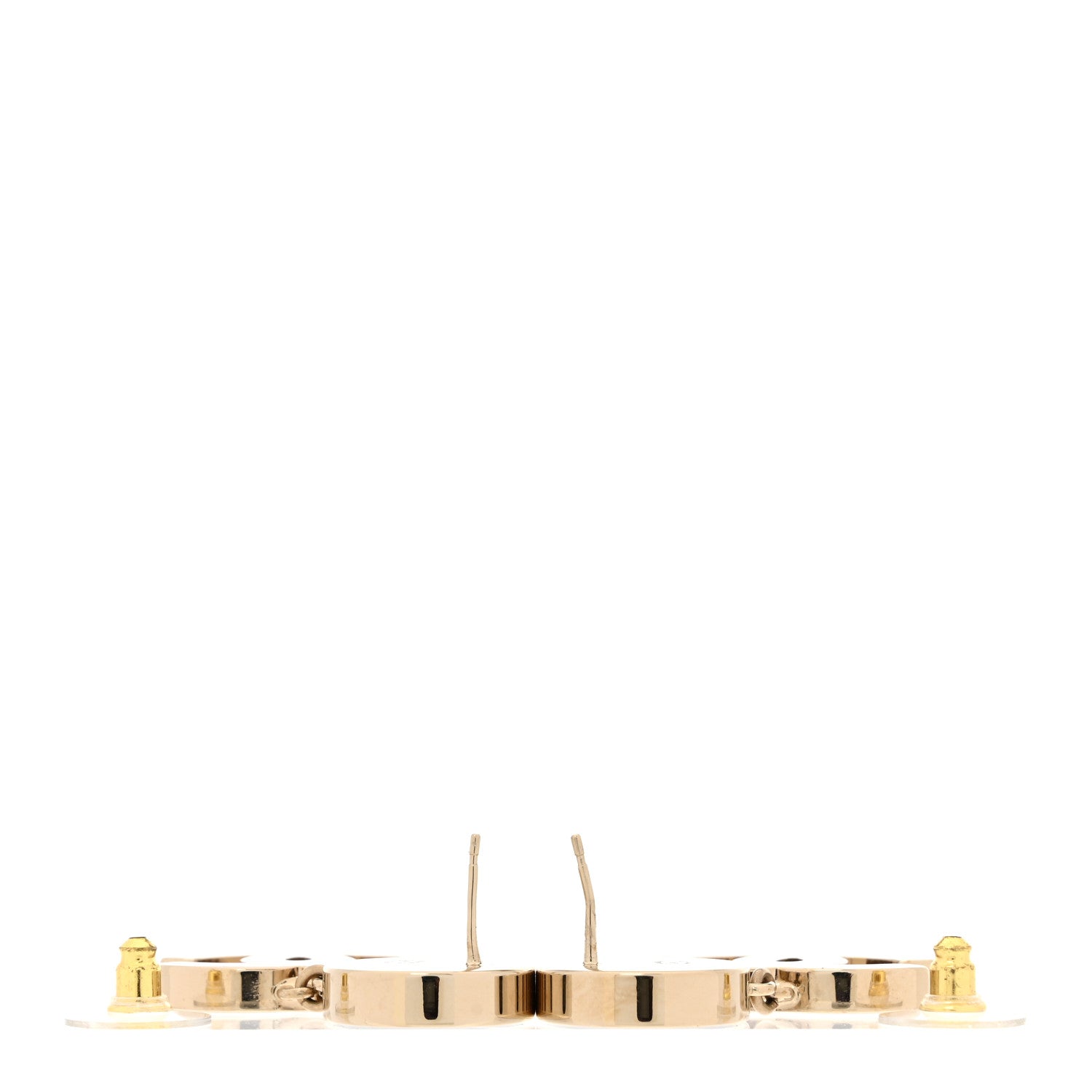 Chanel Enamel CC Drop Earrings Black White 3 of 6