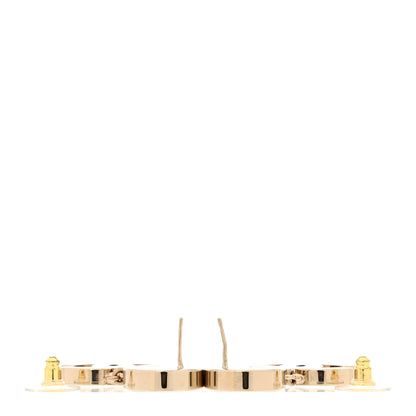 Chanel Enamel CC Drop Earrings Black White 3 of 6
