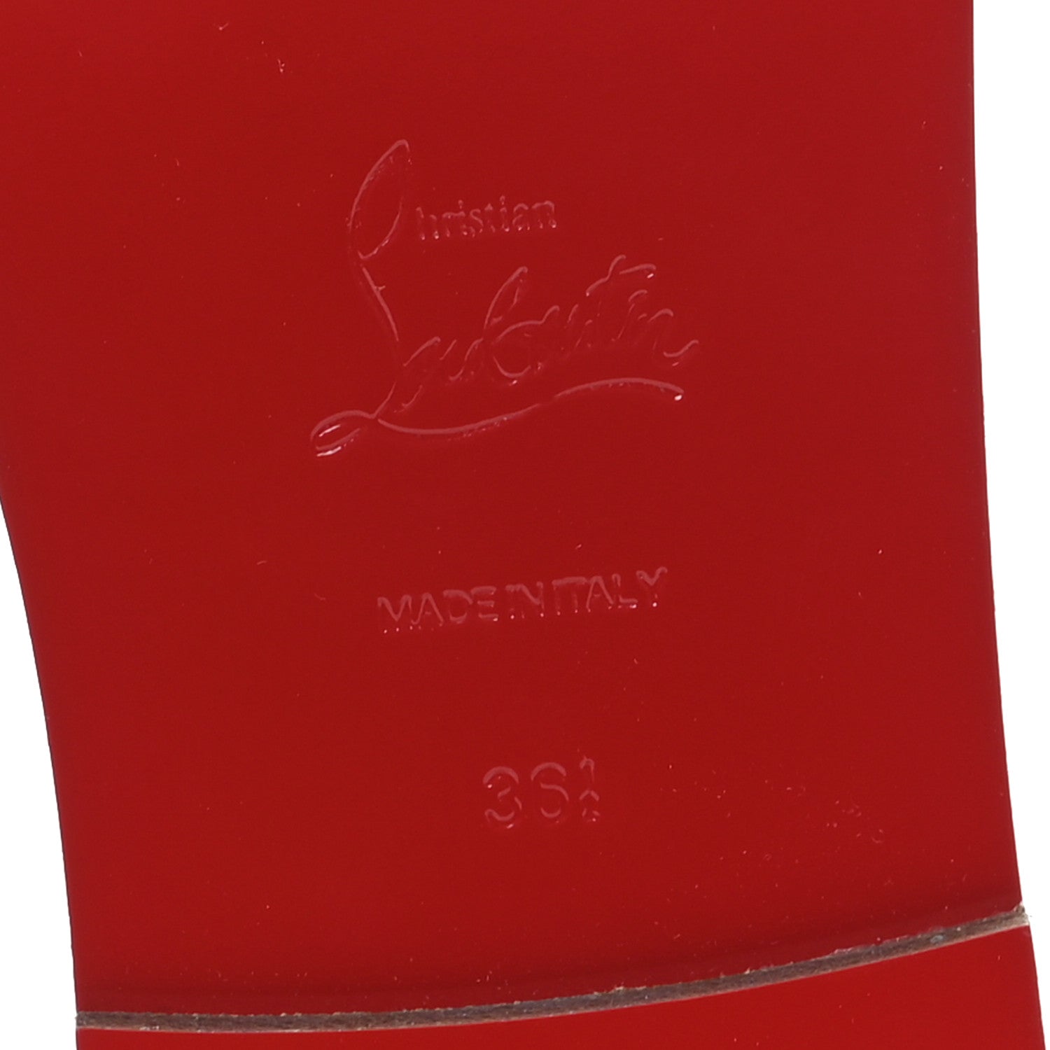 Christian Louboutin Calfskin Logo Embossed So CL 55 Mule Flat 36.5 Leche 7 of 9