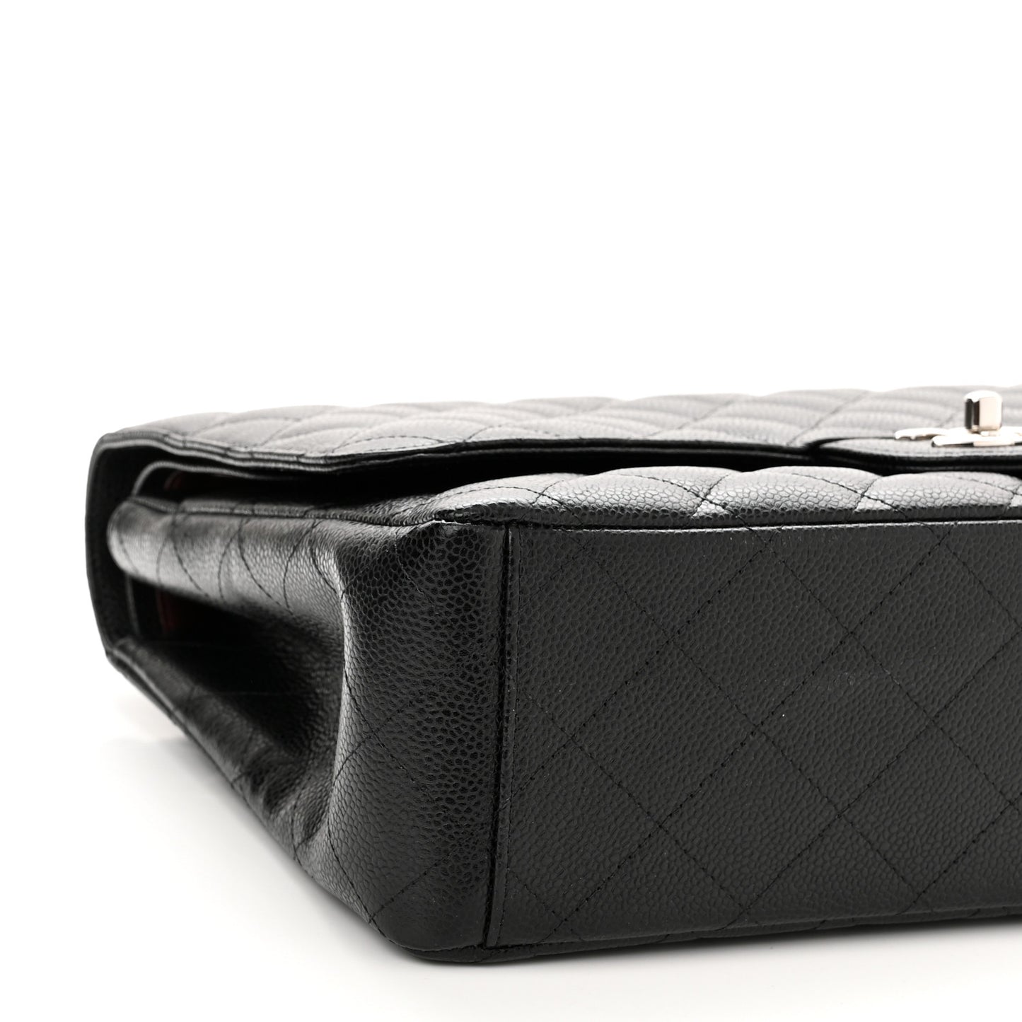 Caviar Quilted Maxi Double Flap Black