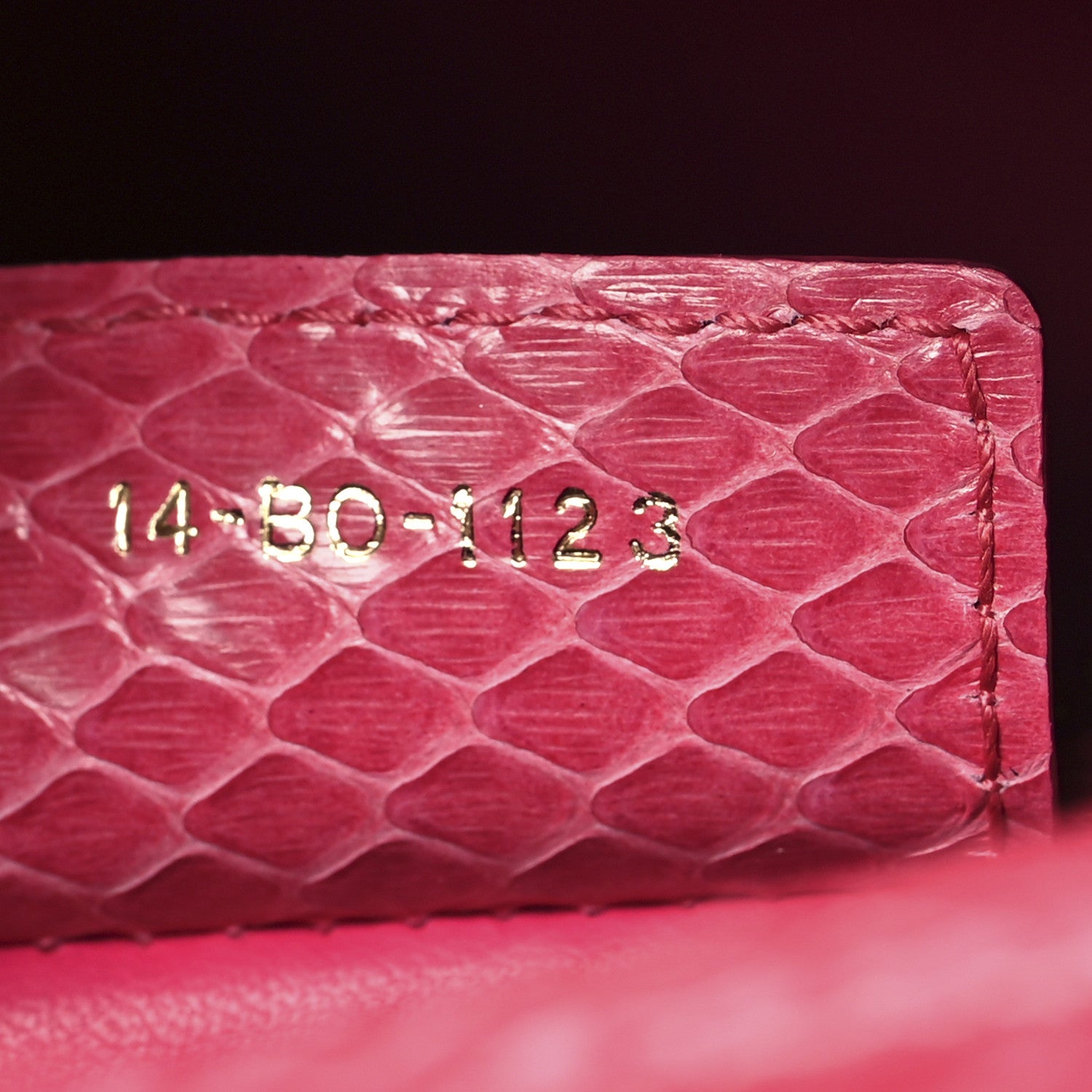 Christian Dior Snakeskin Large Lady Dior Pink 7 of 14