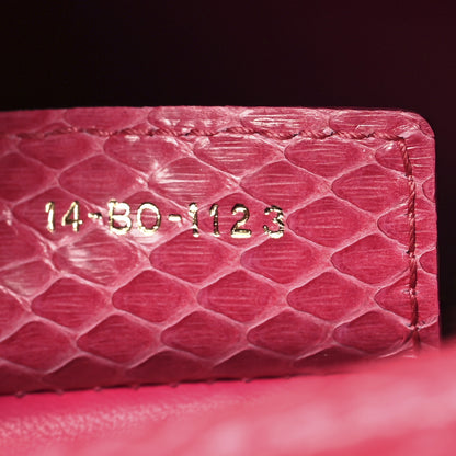 Christian Dior Snakeskin Large Lady Dior Pink 7 of 14
