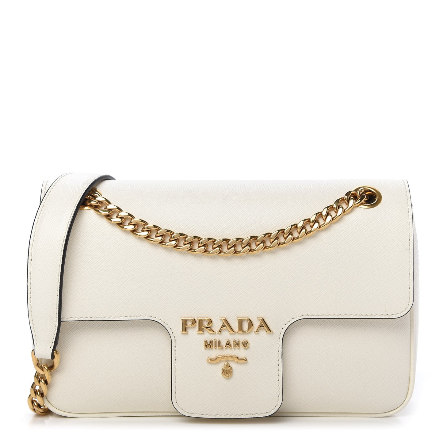 Saffiano Flap Shoulder Bag Talco