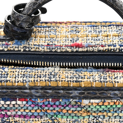 Chanel Tweed Snakeskin Quilted Medium CC Filigree Vanity Case Multicolor 12 of 16