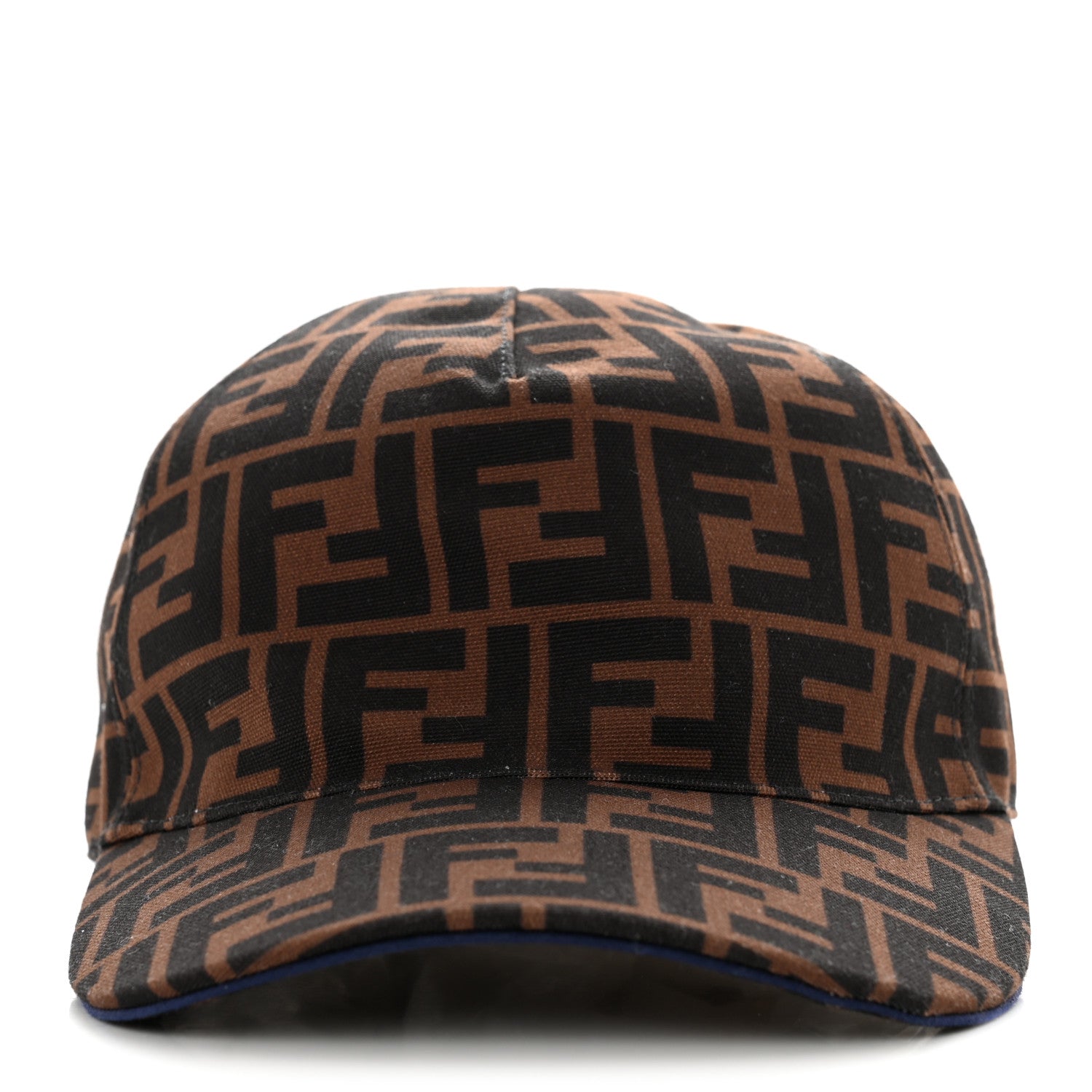 Fendi Canvas FF Reloaded Baseball Hat Tobacco Bleu 3 of 7