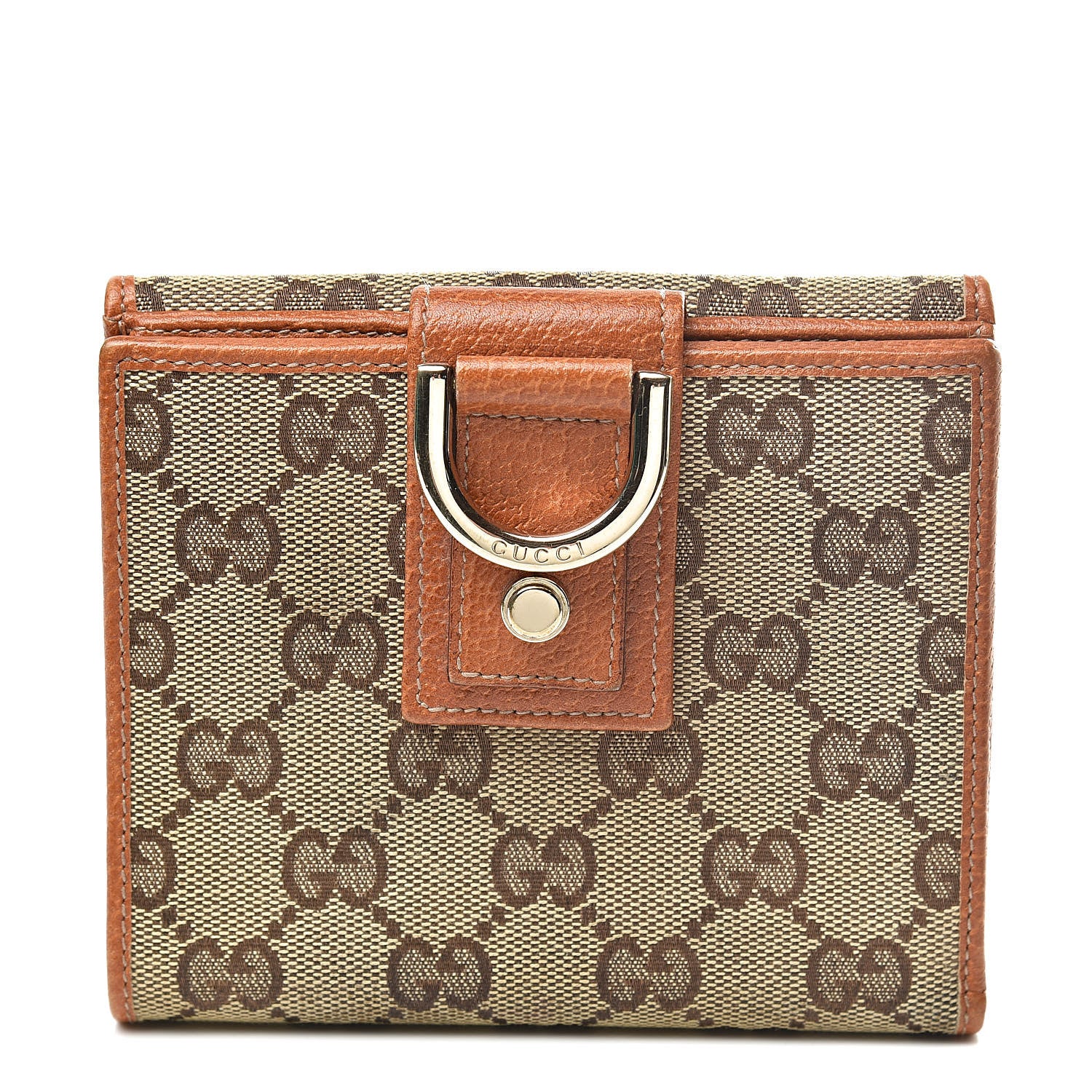 Gucci Monogram Abbey Compact Wallet Tan 1 of 9