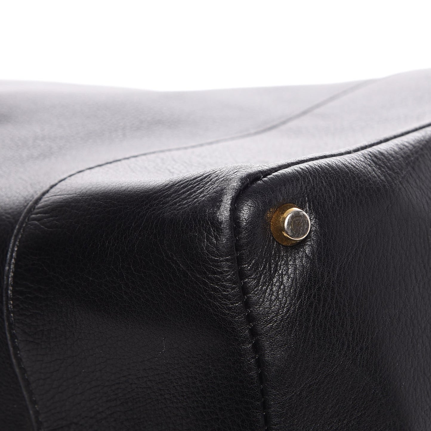 Calfskin Drawstring Bag Black