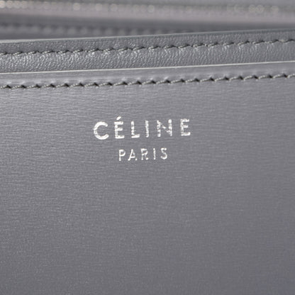 Celine Smooth Calfskin Medium Classic Box Flap Bag Storm 6 of 9