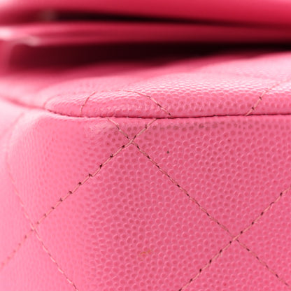 Chanel Caviar Quilted Jumbo Double Flap Pink 11 of 12