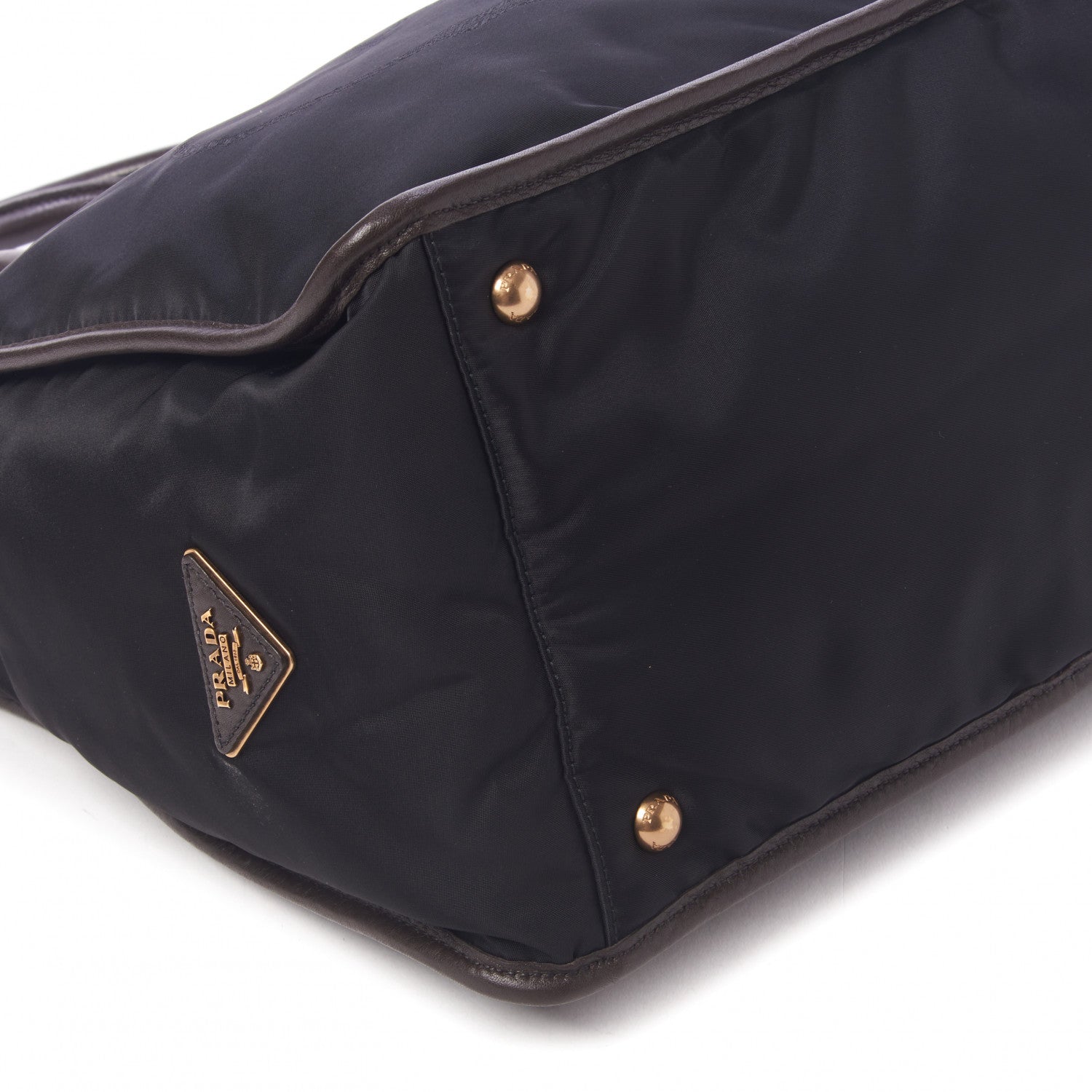 Prada Tessuto Nylon Double Zip Logo Tote Black 5 of 7