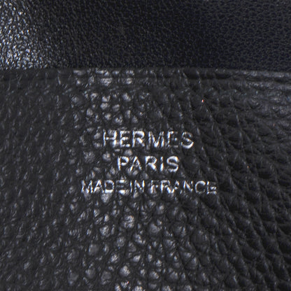 Hermes Togo Dogon Long Wallet Noir Navy 5 of 8