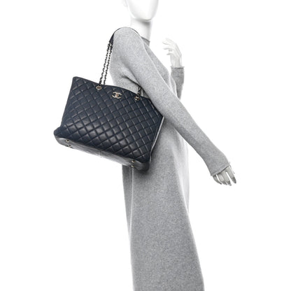 Chanel Caviar Quilted Large CC Shopping Tote Navy 2 of 10