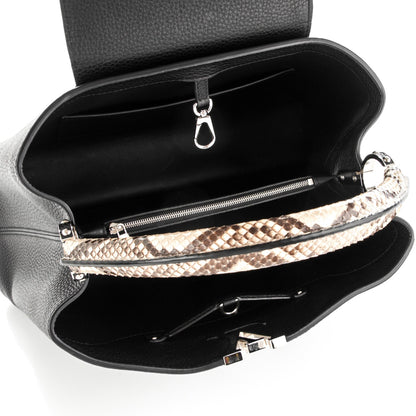 Louis Vuitton Taurillon Python Capucines MM Black 5 of 6
