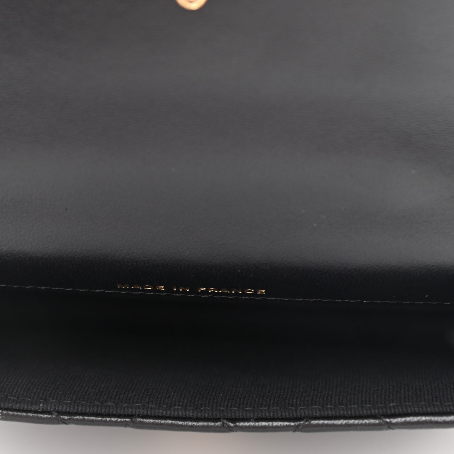 Lambskin Quilted Top Handle Flap Coin Purse With Chain Black
