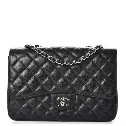 Chanel Caviar Quilted Jumbo Single Flap Black 1 of 8