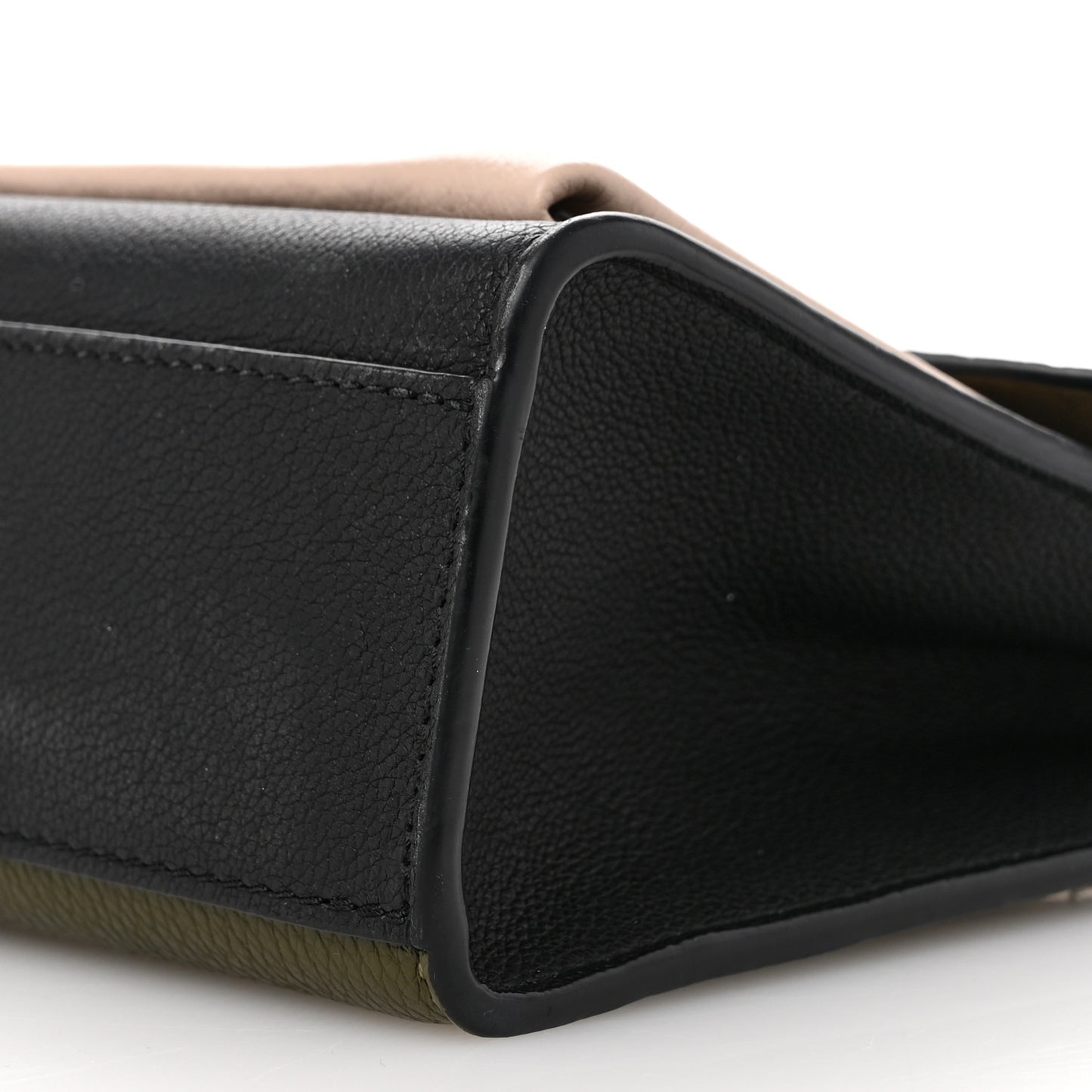 Soft Calfskin Mylockme Chain Bag BB Smokey Brown Green