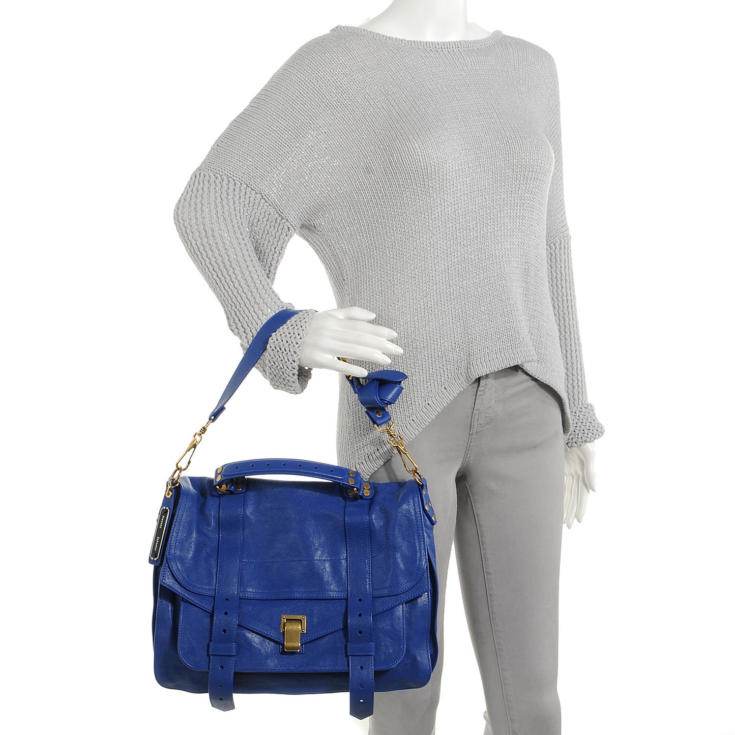 Lambskin PS1 Large Satchel Royal Blue