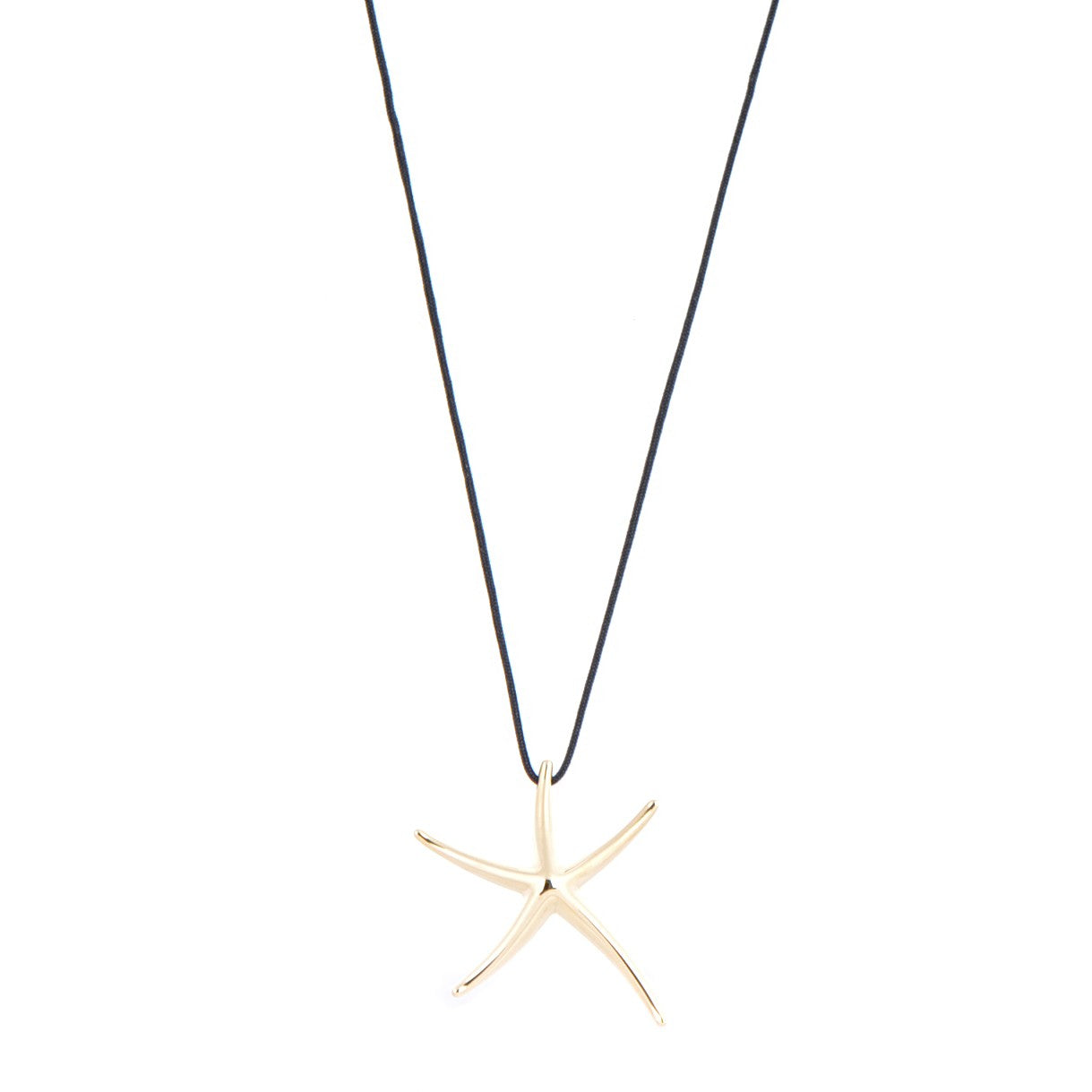 Tiffany 18K Yellow Gold 47mm Elsa Peretti Starfish Pendant Necklace 1 of 6