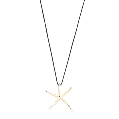 Tiffany 18K Yellow Gold 47mm Elsa Peretti Starfish Pendant Necklace 1 of 6