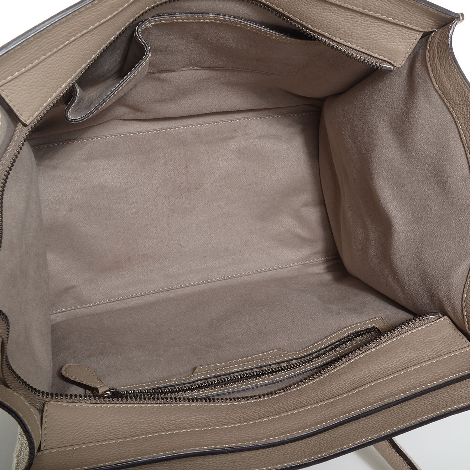 Celine Drummed Calfskin Mini Luggage Dune 5 of 8