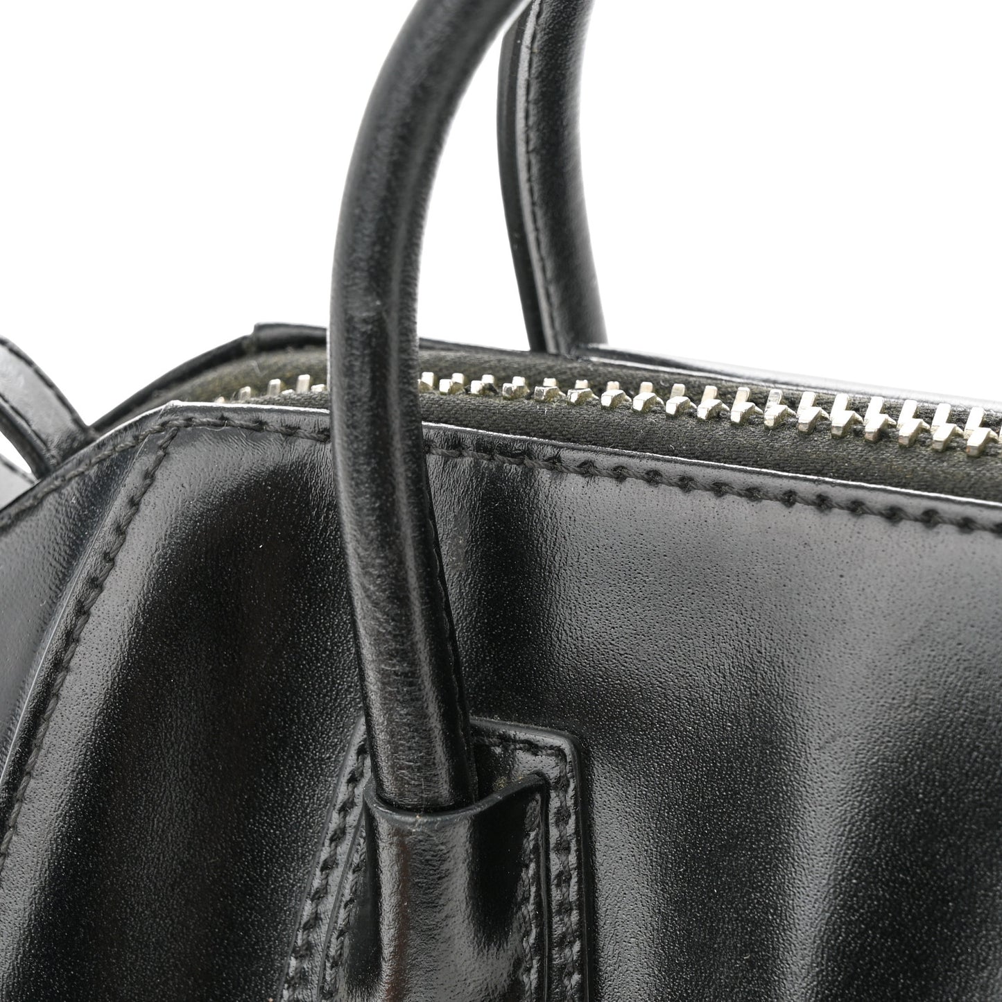 Shiny Lord Calfskin Mini Antigona Black
