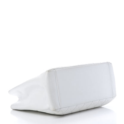 Chanel Caviar Quilted Grand Shopping Tote GST White 3 of 16