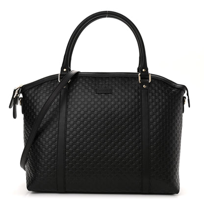 Gucci Soft Microguccissima Large Dome Satchel Black 1 of 10
