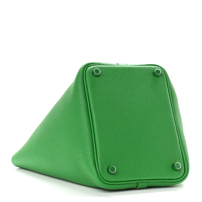 Hermes Taurillon Clemence Monochrome Picotin Lock 18 PM Bambou 4 of 11