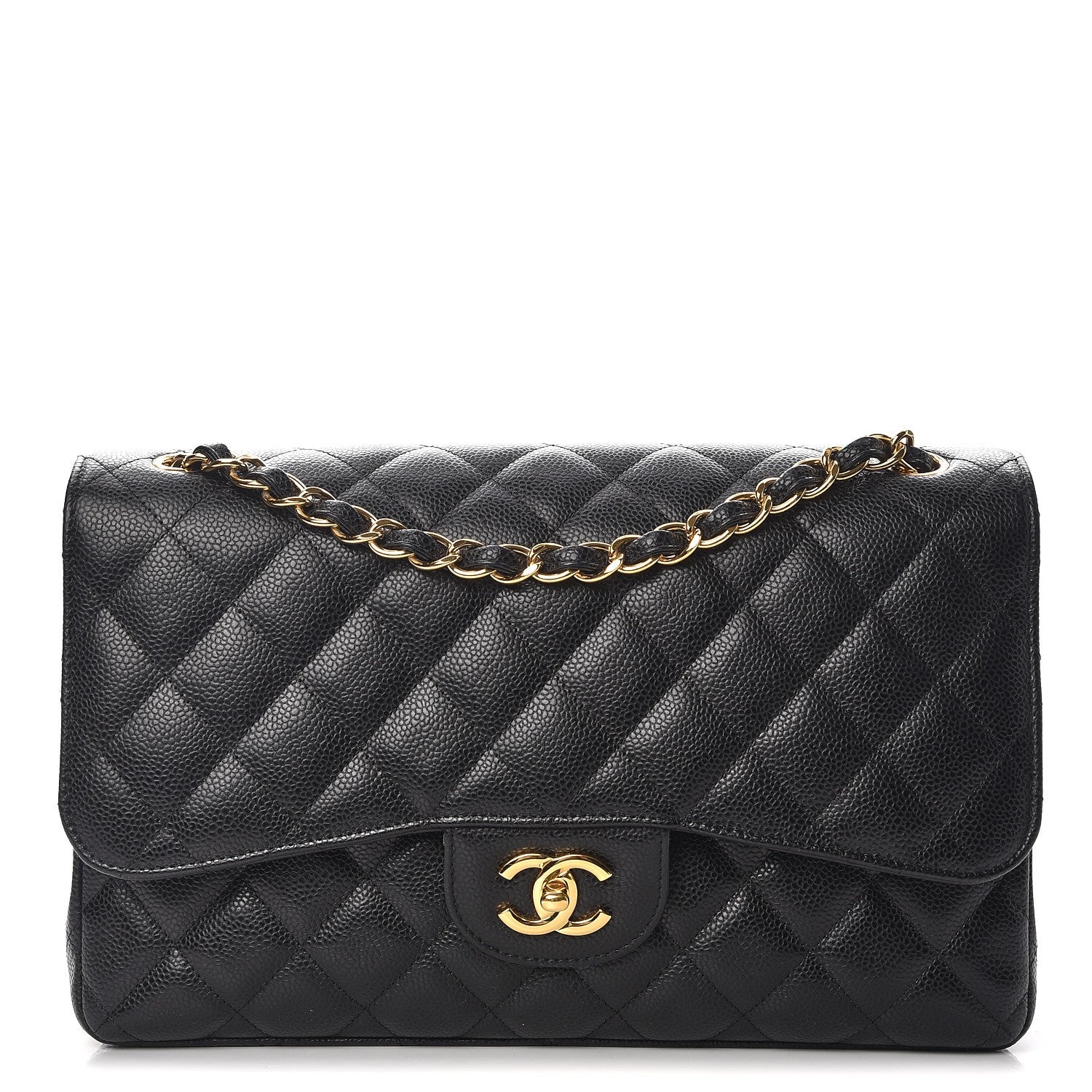 Chanel Caviar Quilted Jumbo Double Flap Black 1 of 9