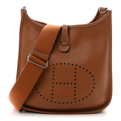 Hermes Taurillon Clemence Evelyne III PM Gold 1 of 10