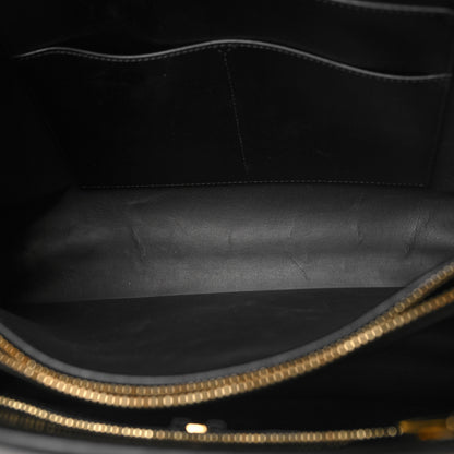 Salvatore Ferragamo Hammered Calfskin Vara Bow Chain Black Black 6 of 11
