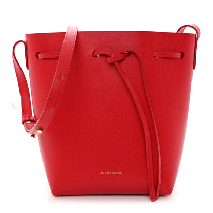 Mansur Gavriel Saffiano Mini Bucket Bag Flamma 1 of 11
